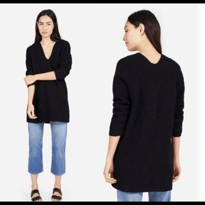 The Everlane E1 black wool tunic sweater